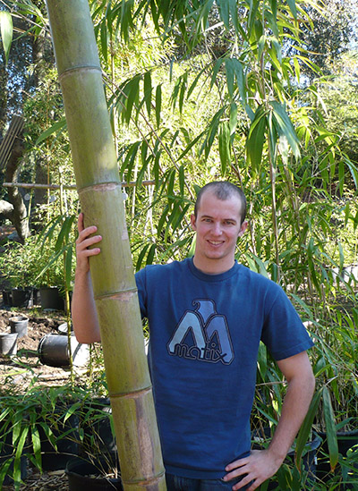 Jeff Delaney with Giant Bamboo Pole